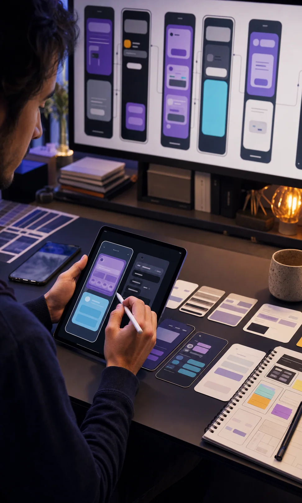 Product designer building an interactive mobile app prototype